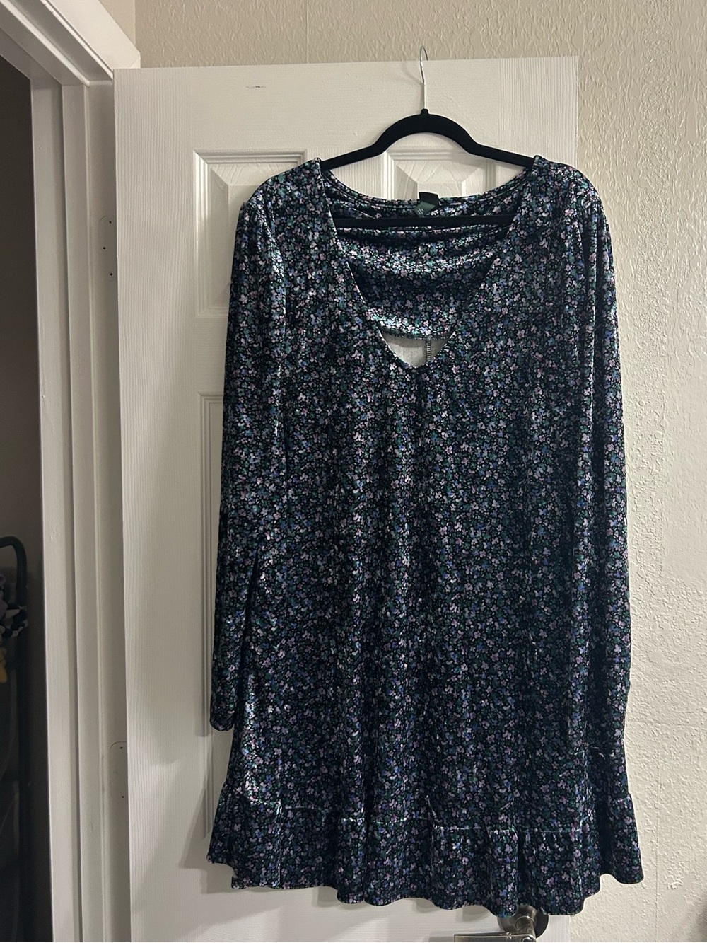 Velvet Floral Dress